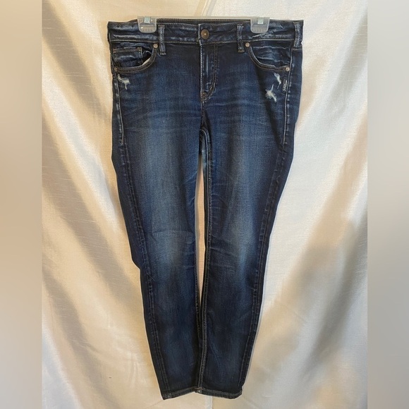 Silver Jeans Co. Elyse Mid Rise Skinny Dark Wash Ladies  W31/L31 - Picture 16 of 16